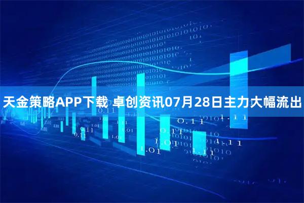 天金策略APP下载 卓创资讯07月28日主力大幅流出